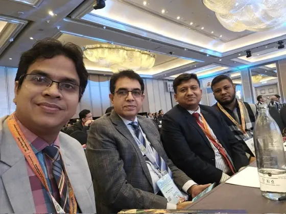 At an international spine conference