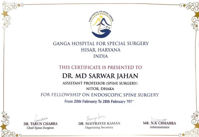 Fellowship on Endoscopic Spine Surgery